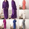 Women's Winter Lengthened Bathrobe Home Clothes Shawl Long Sleeved Robe Coat
