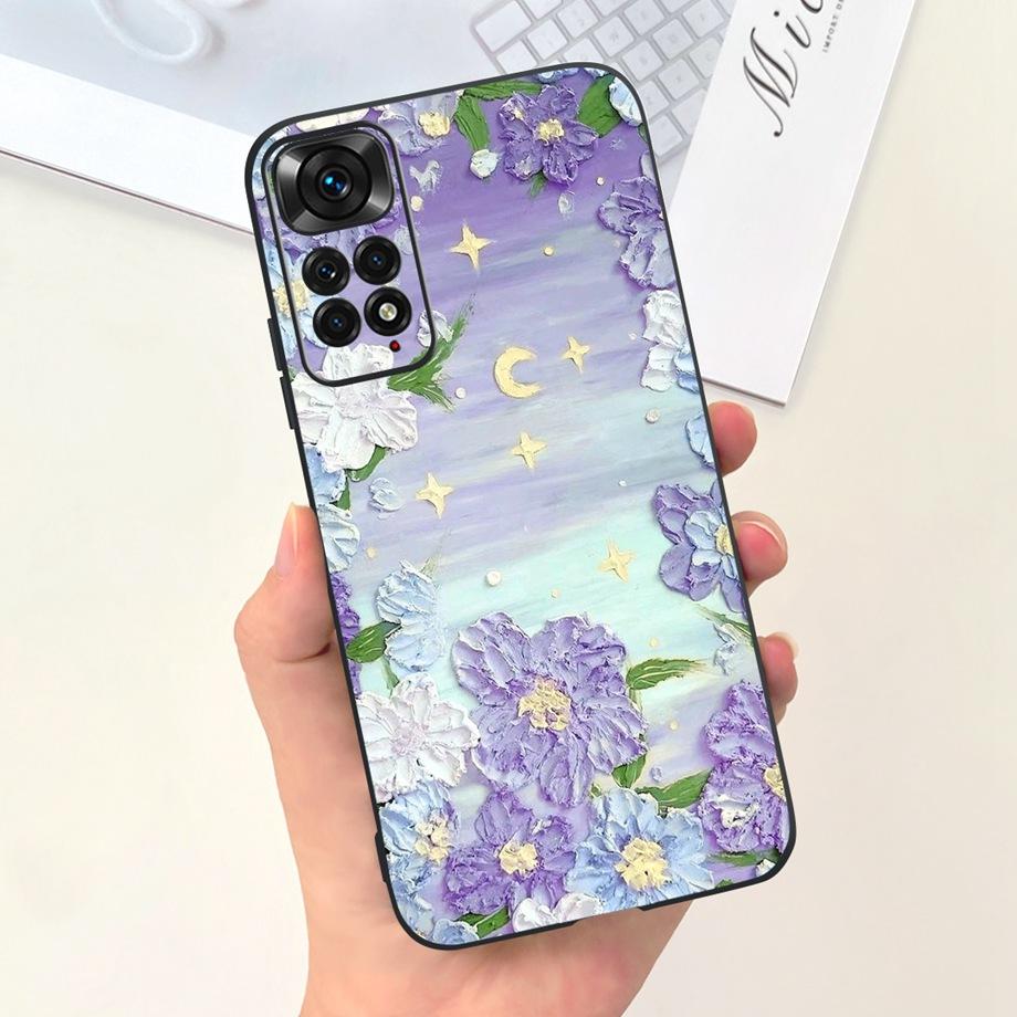 Для Xiaomi Redmi Note 11 4G Чехол Мягкий Жидкий Силикон Милый Кот Прекрасный Бампер Fundas Для Xiaomi Redmi Note 11 Pro Note11s 4G 5G