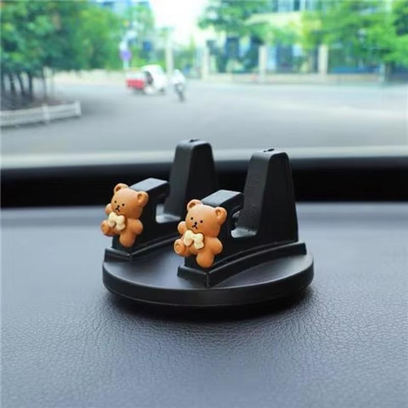 Универсальный автомобильный держатель для мобильного телефона Женский мультяшный медведь Аксессуары для рамки прибора центральной консоли автомобиля Интерьер