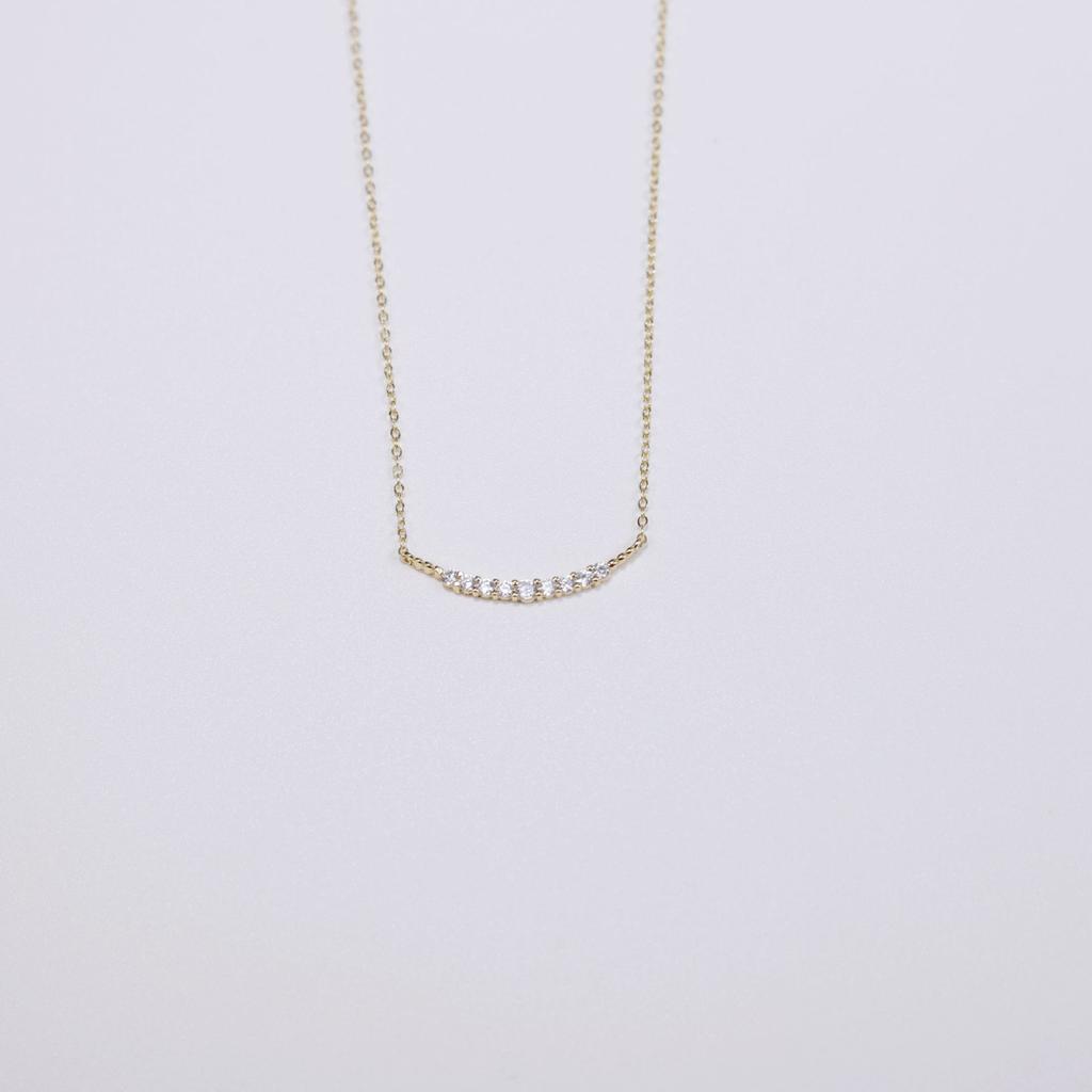 S925 Sterling Silver Smile Necklace for Women Special Interest Light Luxury Style Inlaid Zircon Clavicle Chain