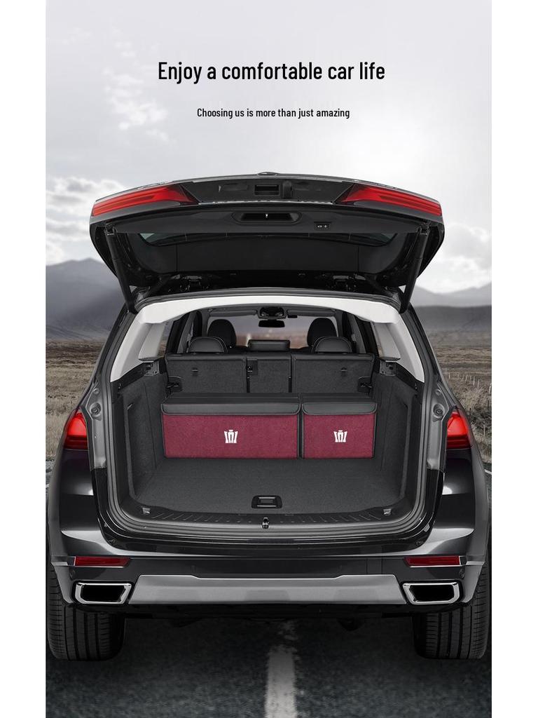 Toyota Crown Land Cruiser Trunk Organizer: Foldable Car Storage Box