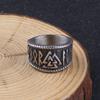 Ювелирные изделия Мужское кольцо из нержавеющей стали с руной викингов