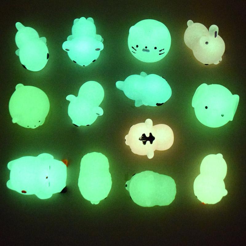 50 шт. светящиеся мини-мягкие игрушки Squishies Kawaii Animal Pattern антистрессовые сжимаемые игрушки для детей подарки на день рождения