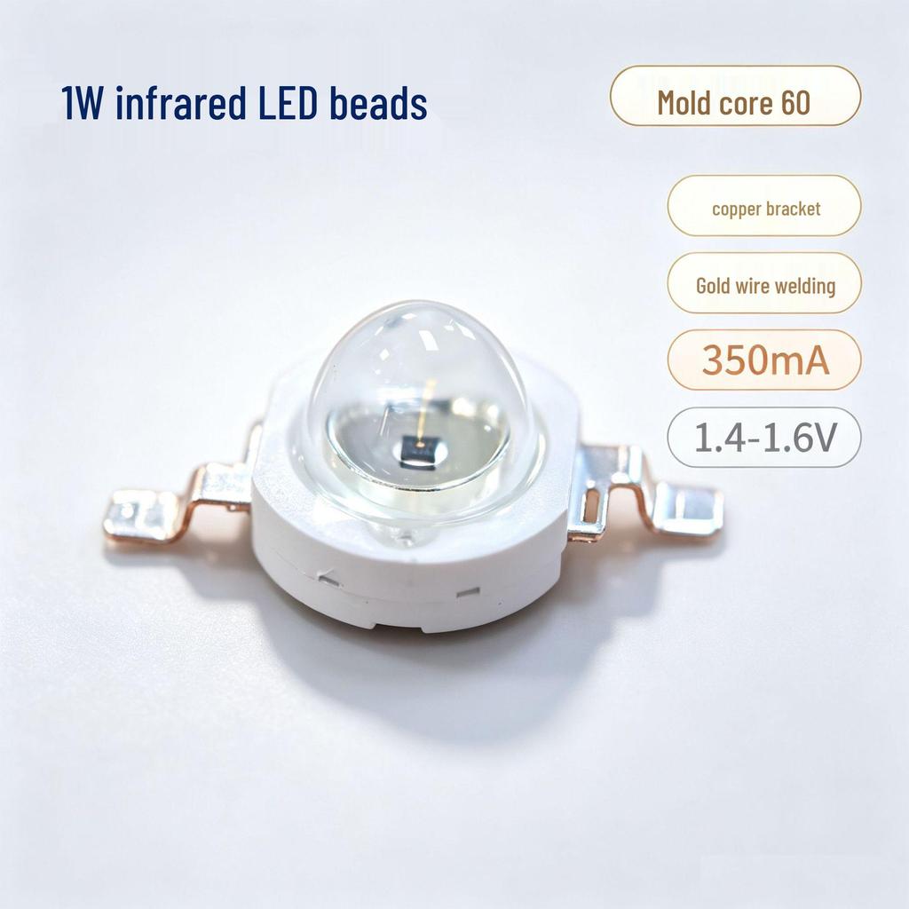 High Power 3W Infrared LED Beads: 720nm, 760nm, 910nm, 940nm, 980nm, 1050nm Imitation Flow