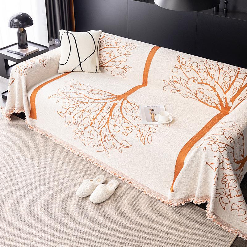 Чехол для дивана Nordic High-Grade Plush Sofa Towel Cover, полотенце, плотное, универсальное, пылезащитное, нескользящее, подушка для сиденья дивана