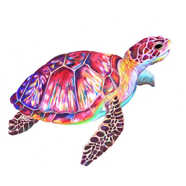 J525# For Sea Turtle Anime Sticker On The Car Vinyl Decal Waterproof Decoration Car Stickers