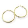 Les Trésors De Lily [L9616] - Gold Double 'Choréographie' Hoop Earrings Ø 50 Mm