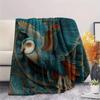 Фланелевое одеяло с принтом «Сова с крыльями», Высококачественное, Удобное для всех сезонов, Декор для дома, Тепло и уют