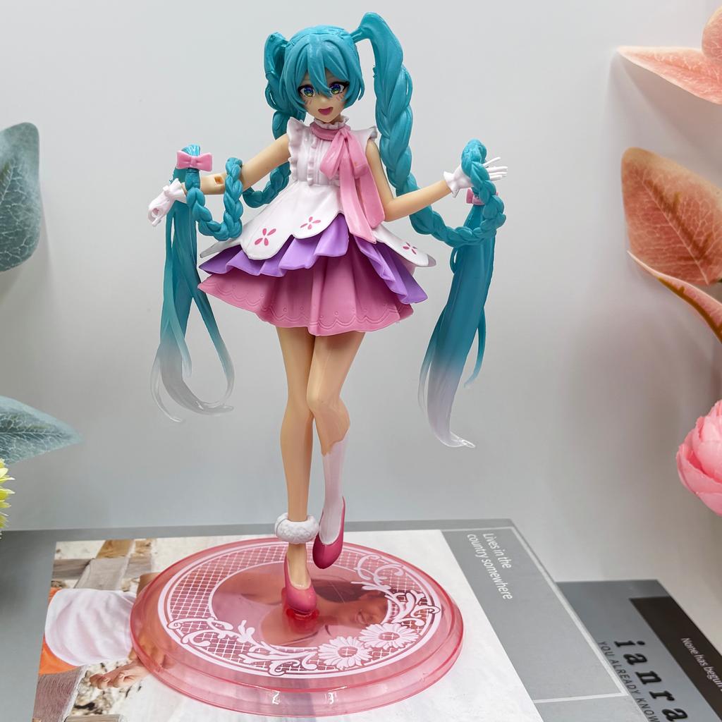 Hatsune Miki Anime Character Kawaii Pvc Model Standing and Sitting Doll Action Doll Collection Decorations Christmas Toys Gifts
