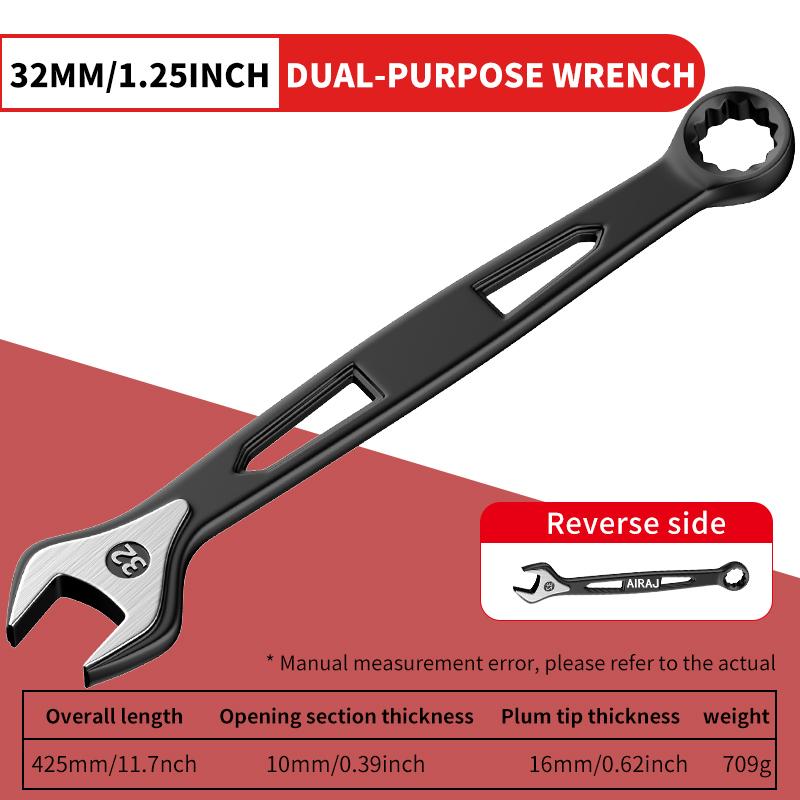 Dual-Ended Wrench, Ratchet Wrench, Industrial Grade, Hardware Tool, Auto Repair Universal Wrench