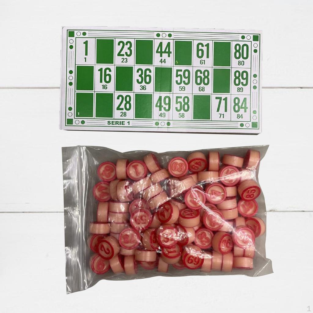 Vintage Bingo Board Game,Classic Cards Game,48 Number Set for Holiday