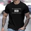 Fashion BOB Letter Print T-Shirts Street Hipster Men's Clothing Oversized Loose Crew Neck T-Shirt Top Casual Male T Shirts Top