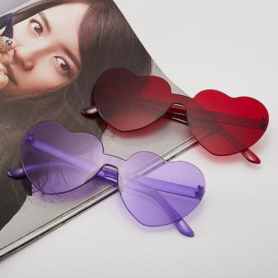 2817 Солнцезащитные очки Peach Heart, солнцезащитные очки Love, модные цельные солнцезащитные очки без оправы