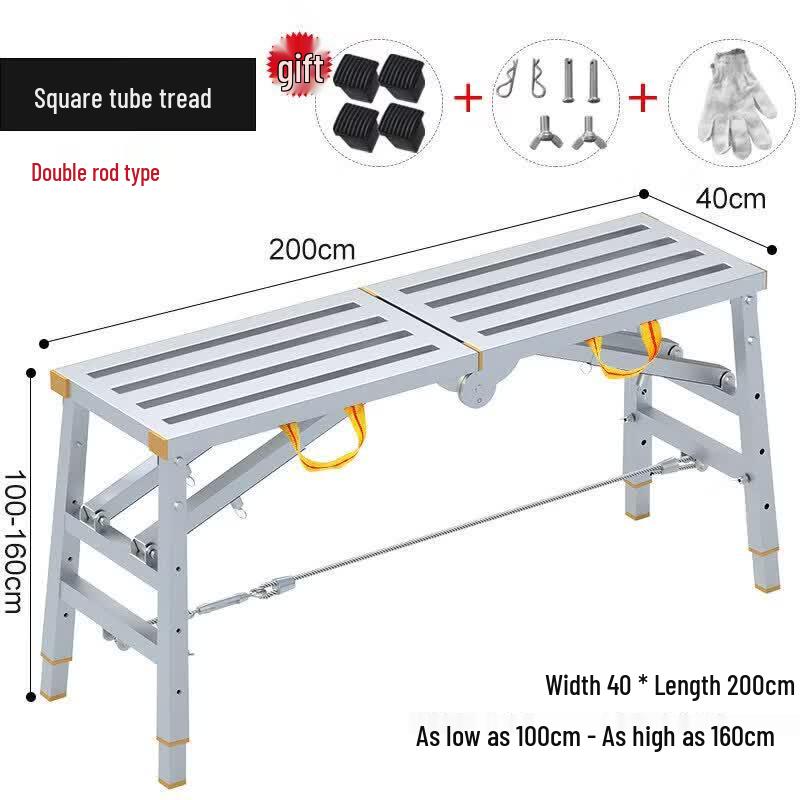 JINGGENG Folding Adjustable Work Platform Step Stool