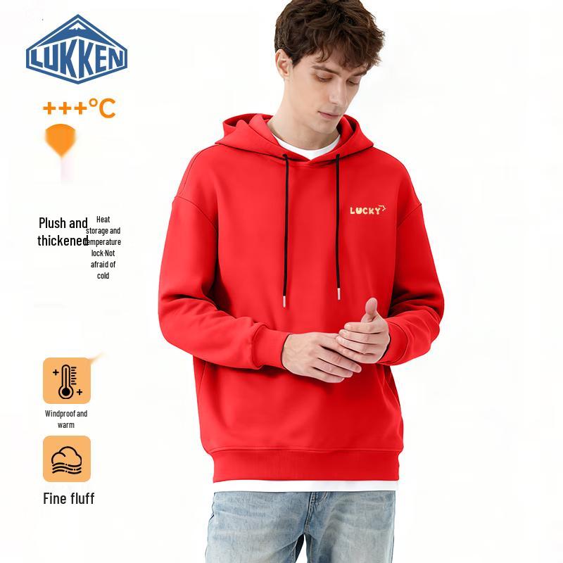 LUKKEN Мужская толстовка с капюшоном на флисовой подкладке 'Lucky Horse'