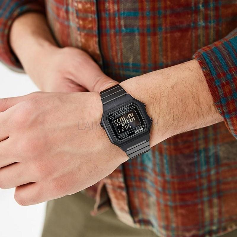 Casio Серия YOUTH - Силиконовые маленькие квадратные, сдержанные и универсальные ЖК-часы с маленьким циферблатом, кварцевый механизм, ремешок из смолы, японский и корейский B650WB-1BEF