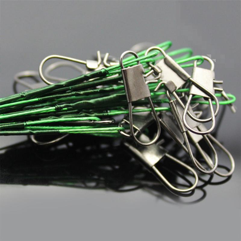 1шт аксессуары рыболовный крючок леска рыболовный поводок анти-укус леска проволока из нержавеющей стали с вертлюгом прокатка