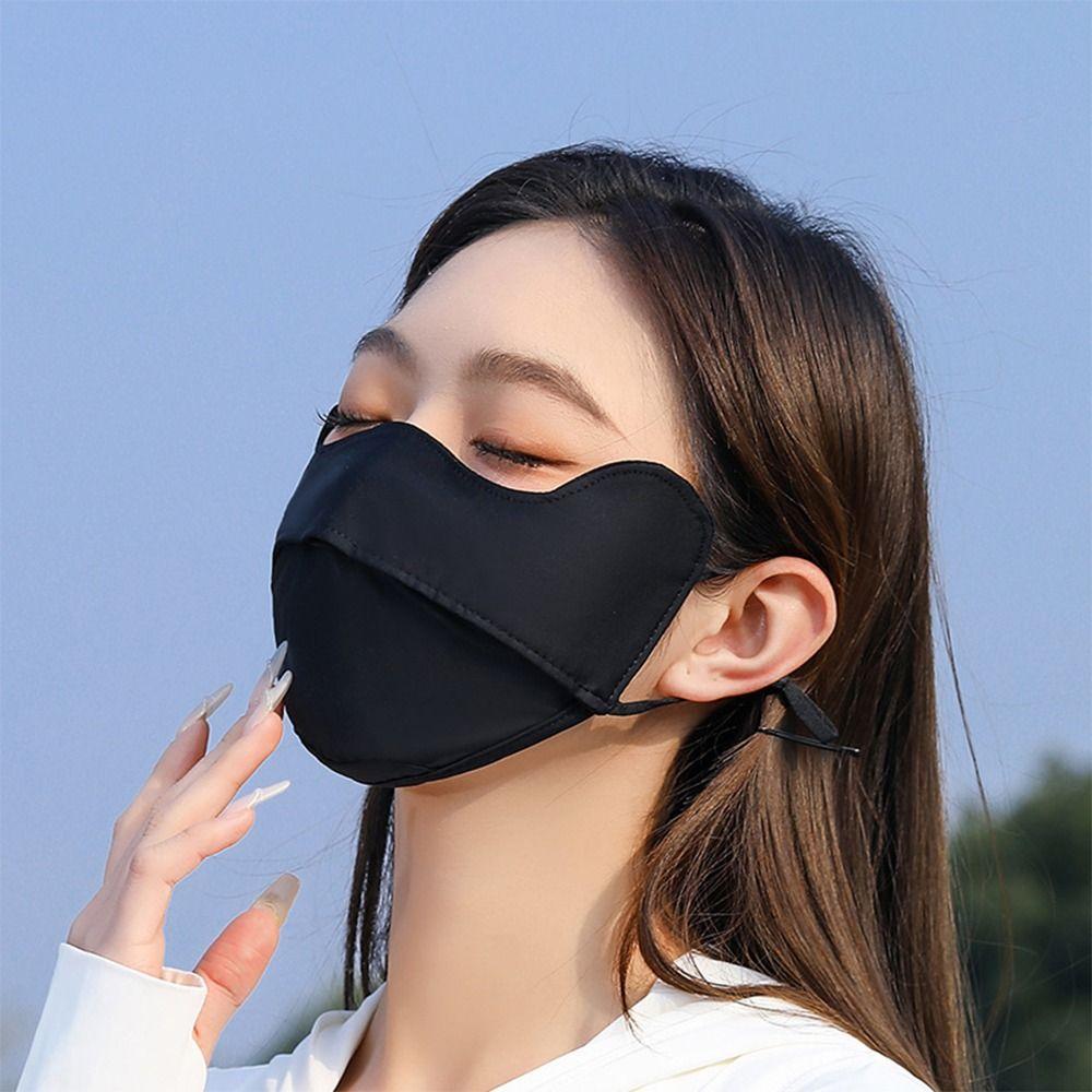 Nylon Ice Silk Mask Breathable Face Cover Scarf Fashion Sunscreen Face Mask