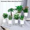 1 шт. Автоматический горшок для цветов с поглощением воды, самополивающийся, прозрачный гидропонный плантатор, пластиковый двухслойный