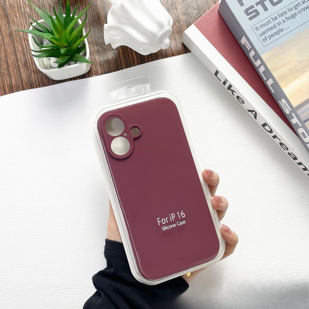 Жидкий силикон iPhone 16/15/14/13 Коробка Apple Жидкий силиконовый чехол для телефона Противоударный защитный чехол