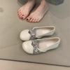 Ретро туфли Мэри Джейн женственность элегантные простые круглый носок неглубокий вырез мягкая подошва балетки