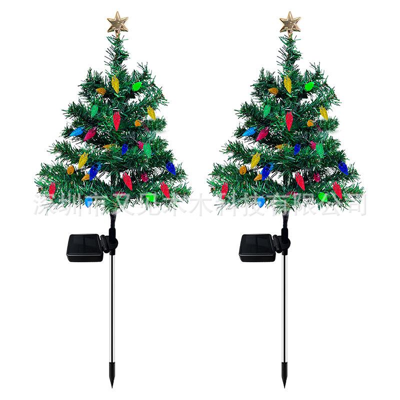 Уличные рождественские гирлянды на солнечной батарее - Водонепроницаемый праздничный декор для сада, газона и двора