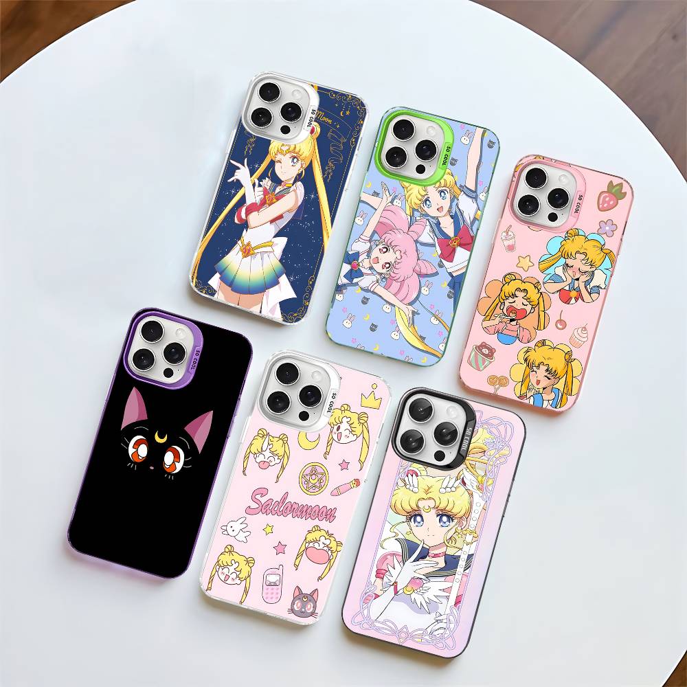 Чехол для телефона аниме S-Sailor M-Moon для iPhone 17 16 15 14 13 12 11 Pro Max Цвет Черный Матовый Чехол