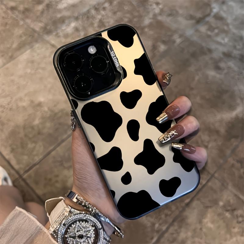 Один чехол для телефона с узором «коровья шкура» подходит для iPhone 17 16 15 14 13 12 11 Pro/ Max/Plus, противоударный и защищающий от падений