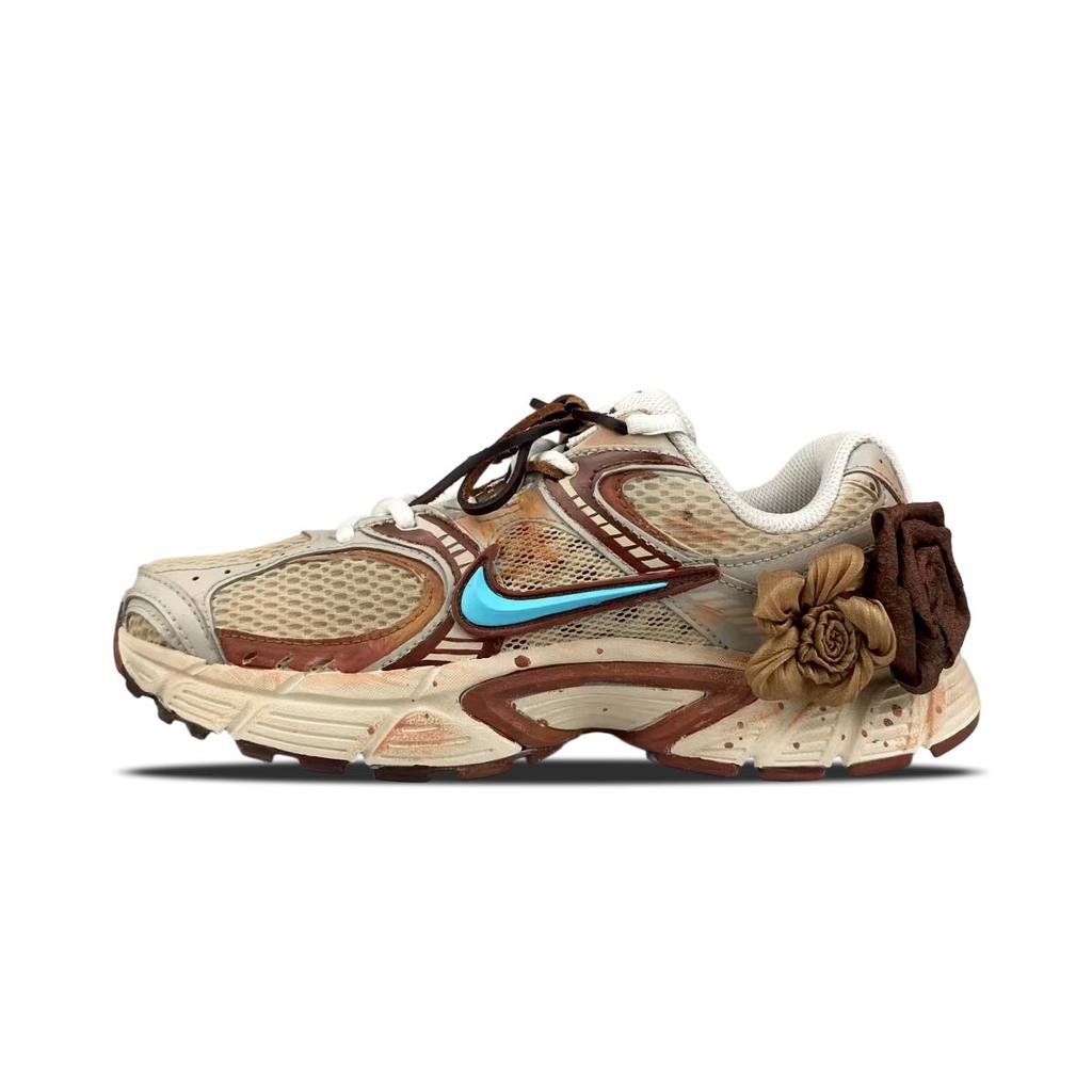 Nike V5 RNR Abrasion Resistant Breathable Abrasion Resistant Breathable Low top Running Shoes Women's Brown Blue HQ7901-102(Team401-LD)