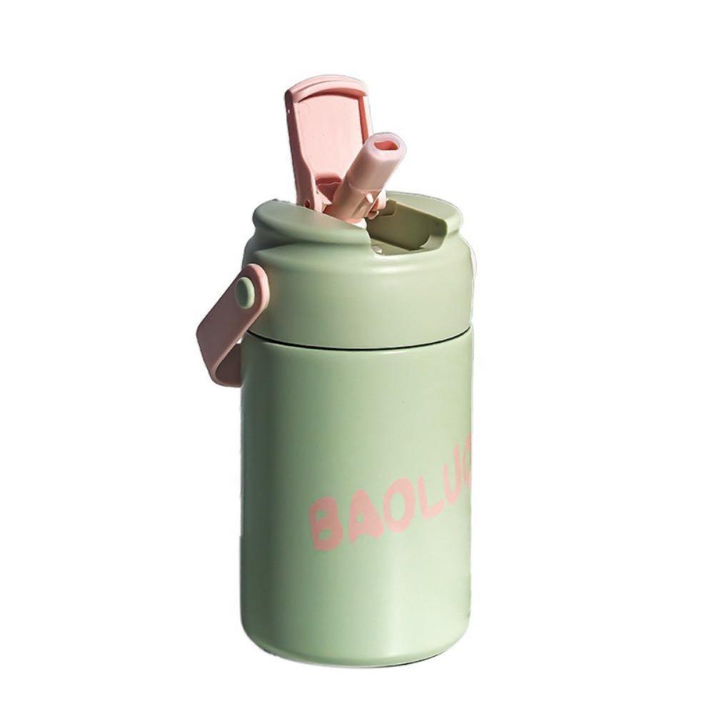 Кружки с соломинкой большой вместимости, с термоизоляцией, ручная термоизолированная бутылка для воды, модный термос, для девочек