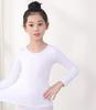 Girls Ballet Base Shirt Flesh Colored Tight Dance Wear for Kids White Practice Top Performance Outfit