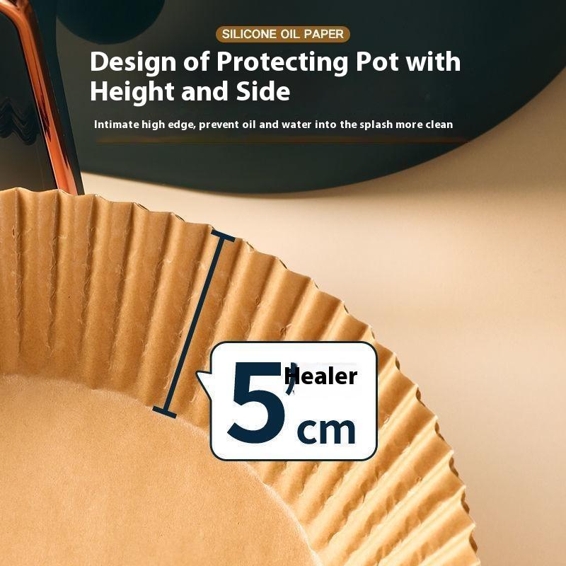 Бумага для выпечки Специальная бумага для аэрофритюрницы Пищевая масловпитывающая бумага-подложка для выпечки барбекю пищевая силиконовая бумага круглая бумажная тарелка