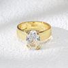 OEVAS 4.5CT 8X12MM Овальные кольца с муассанитом для женщин S925 Серебро Сверкающее Обручальное кольцо Вечеринка Изящные украшения Подарок