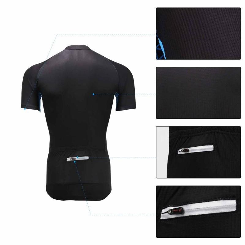 Mens Cycling Jersey Short Sleeve Performance Top Breathable Fit Bike Riding Apparel