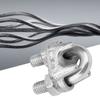 5 pcs Stainless Steel Clamp Wire Rope Clip Cable Clamp Fastener Silver Tone(M10)
