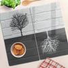 Durable and Stylish Glass Kitchen Boards with a Tree Wall Pattern 2x30x52 cm
