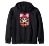 Coquette Bow Daruma Doll Japan Pink Ribbon Mom Mother's Day Zip Hoodie
