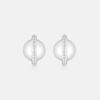 METROCITY JEWELRY 1992 PERLA Sterling Silver White Earrings A251SE0750WPH