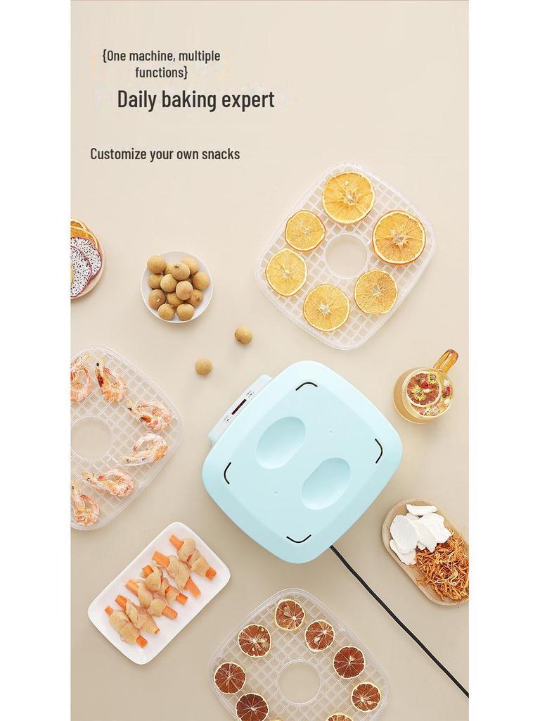 Компактный многослойный дегидратор для закусок — идеально подходит для сушки фруктов, мяса, трав и многого другого