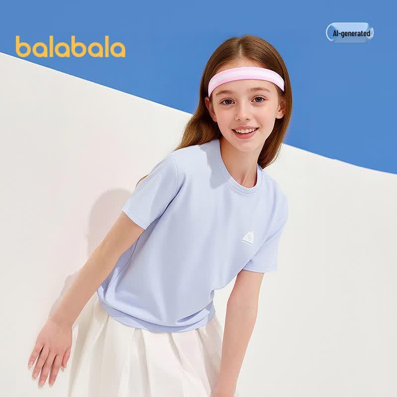 Balabala Kids' Quick-Dry Cooling Short Sleeve T-Shirt