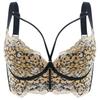 Leopard Lace Bra for Women Sexy Gather and Adjustment Bra Push Up Bra Wide Back Strap Invisible Bra Fancy Underwear