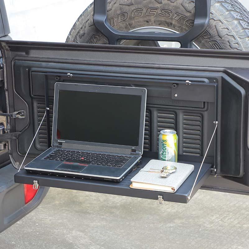 Автомобильная задняя дверь складного стола для хранения, кронштейн, полка для Jeep Wrangler JL 2018-2023, металлические автомобильные аксессуары