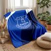 Everton Football Print Flannel Blanket, Soft Warm Lightweight Throw Blanket for Sofa Bed Camping