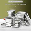 WOOHE Rectangular 201 Stainless Steel Deep Food Pan