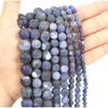 Модный натуральный камень матовый содалит Шарм свободные бусины DIY круглые бусины ювелирные аксессуары