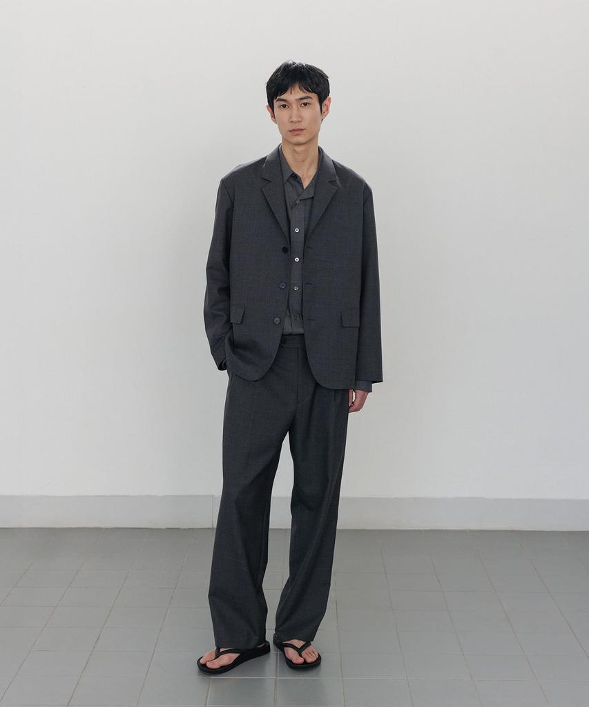 Blankroom Mati Wool Jacket_Charcoal