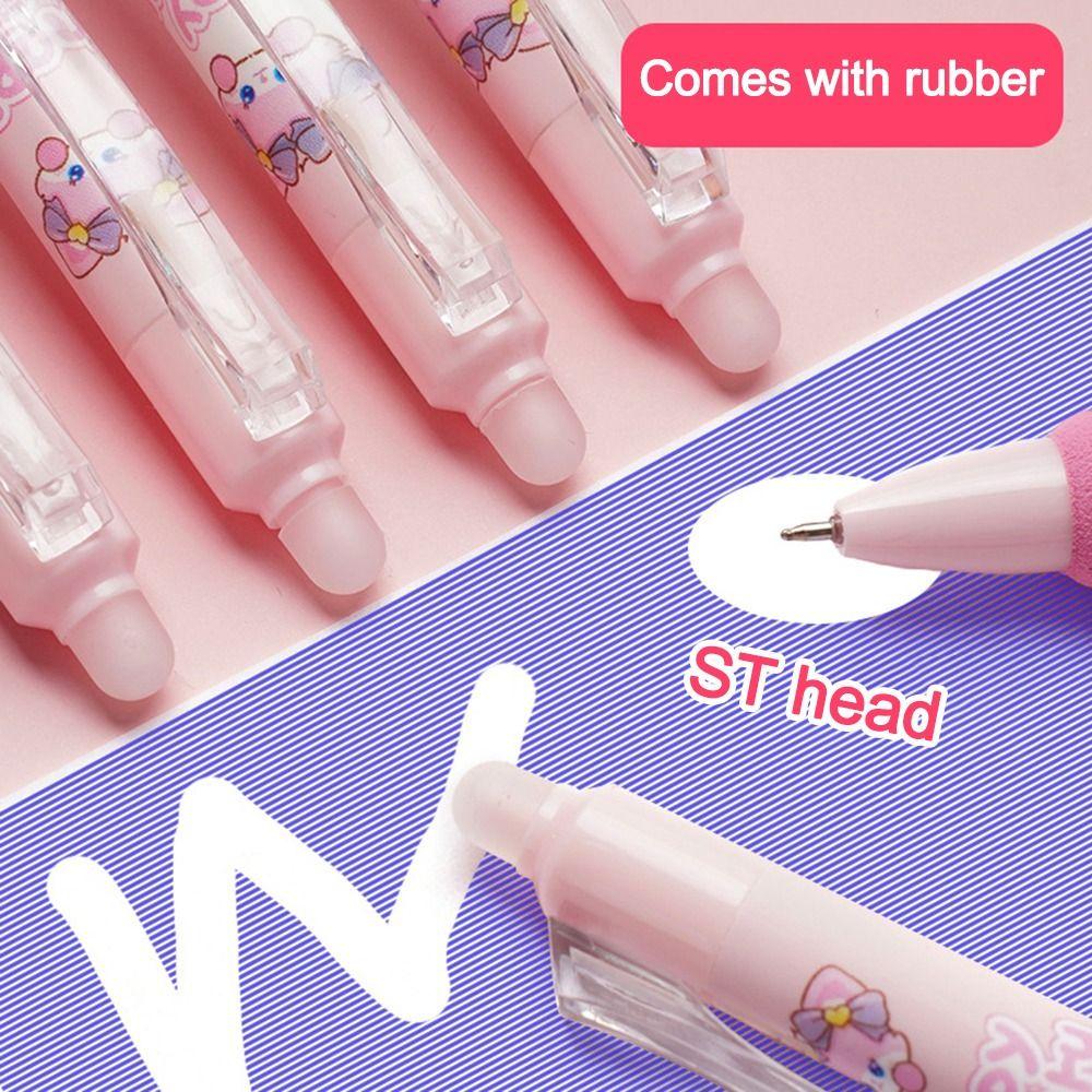 4Pcs/lot Writing Stationery Panda Gel Pen 0.5mm Exam Professional Pens Press Erasable Pen School