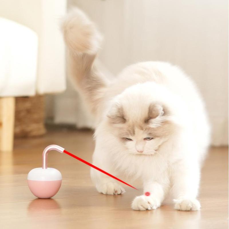 Электрическая забавная интеллектуальная лазерная дразнилка для кошек, интерактивная игрушка-неваляшка для кошек, автоматическая игрушка для котят, умная игра, активная вращающаяся игрушка
