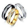 6MM Stainless Steel Crystal Rings For Women Fashion Full Rhinestone Titanium Steel Bride Ring Trendy Wedding Party Jewelry Gift
