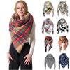 Women's Autumn And Winter Christmas Fashion Warm Casual Solid Color Plaid Long Scarf